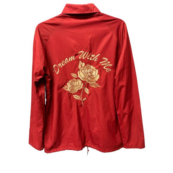 Billabong NWT Women's Dream With Me Embroidered Jacket Size S Red Holidays - Picture 4 of 8